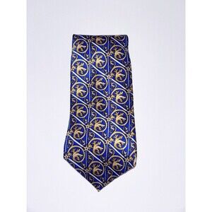 Smithsonian Silk Tie Blue And Gold Stars Cornucopia USA Made